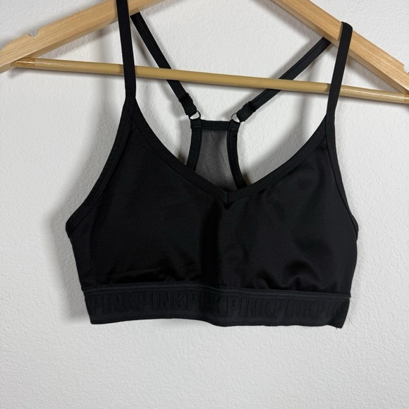 Victoria’s Secret PINK Ultimate Lightly Lined Racerback Sports Bra Black Size S - Picture 5 of 9